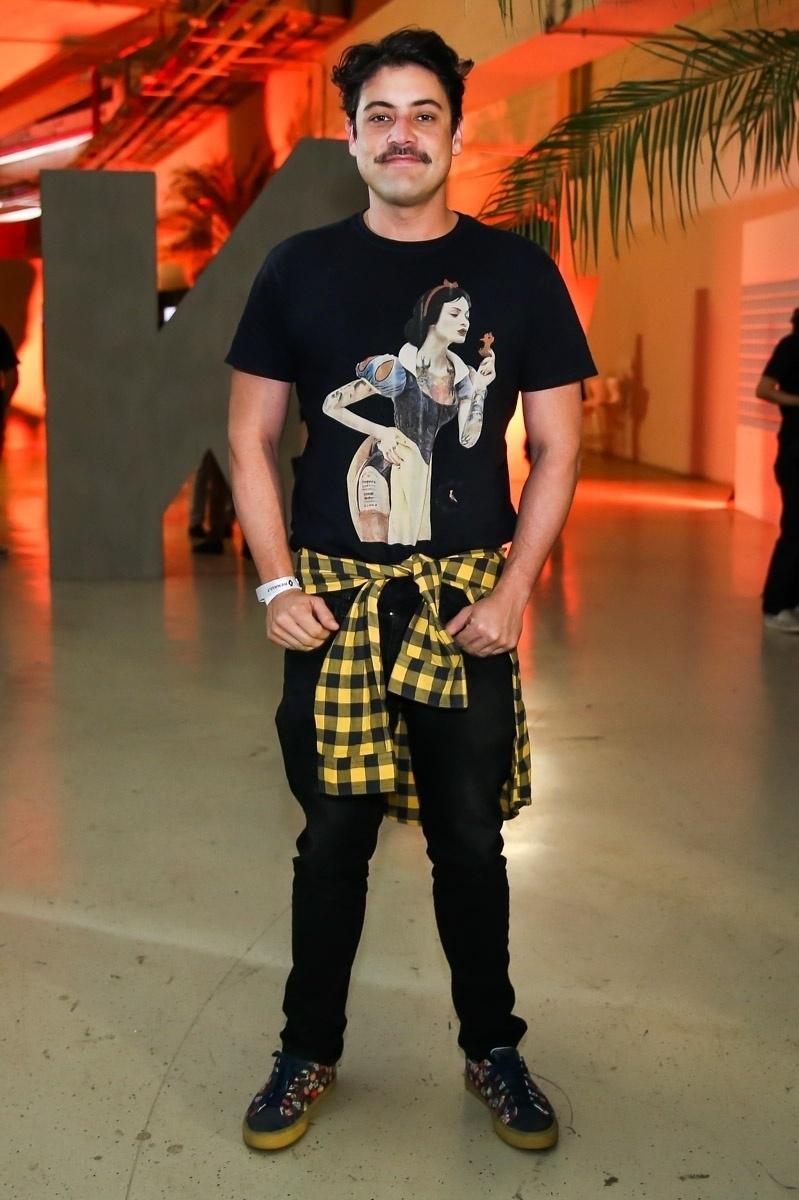 Com bigode, Bruno de Luca vai a evento no Allianz Parque, em São Paulo - Manuela Scarpa/Brazil News