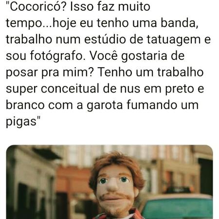 Meme com boneco do clipe de Ed Sheeran brinca que Júlio, do "Cocoricó", virou fotógrafo de nu artístico - Reprodução/Instagram - Reprodução/Instagram