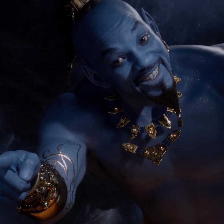 Will Smith aparece como Gênio da Lâmpada em primeiras imagens de 'Aladdin', Cinema