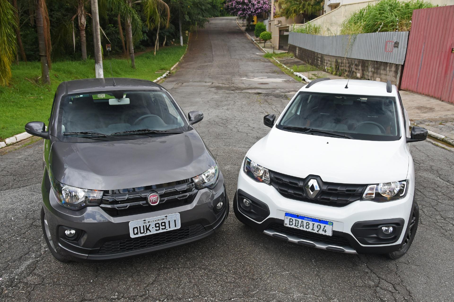 Fiat Mobi Drive x Renault Kwid Outsider - Murilo Góes/UOL