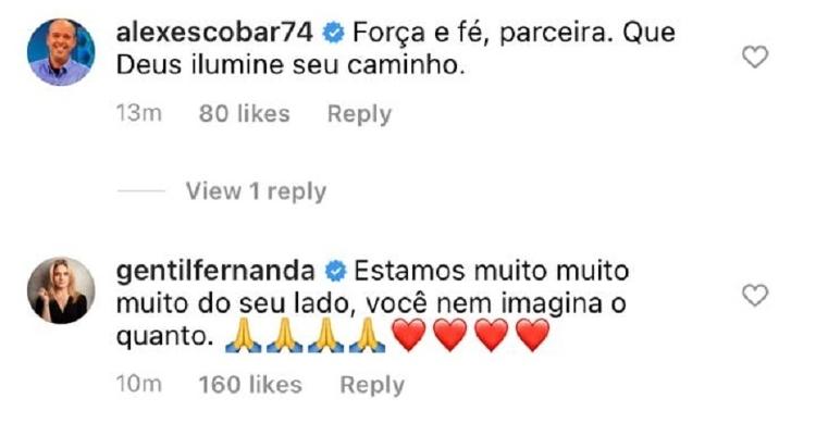 Fátima Bernardes está com câncer; Famosos comentam - Reprodução/Instagram - Reprodução/Instagram