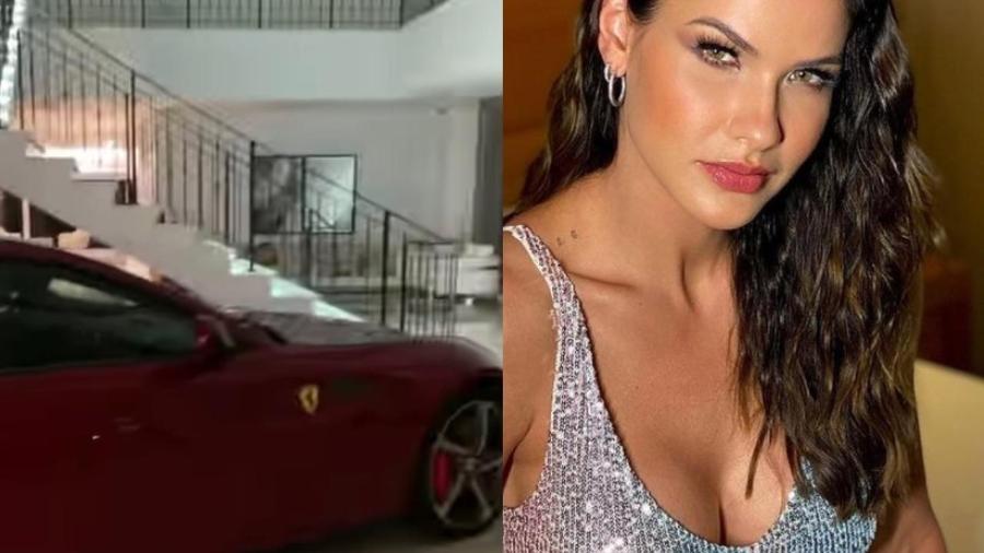 Andressa Suita fica surpreendida com Ferrari  - Reprodução/Instagram