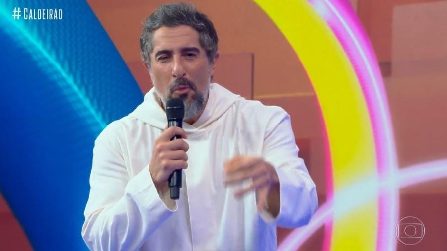 Marcos Mion faz piada e cita Luciano Huck no "Caldeirão" - Reprodução/Globo