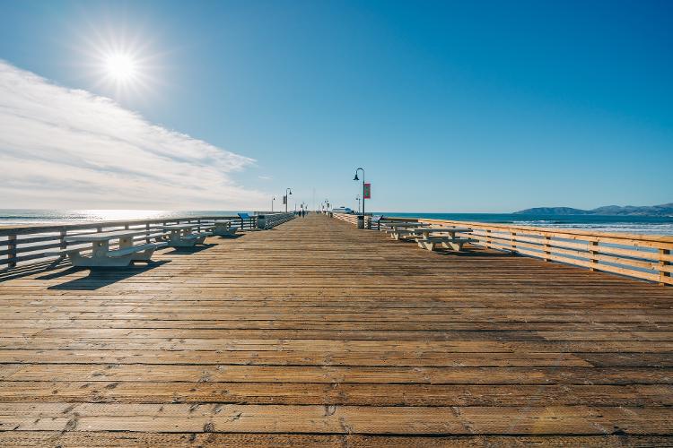 Píer de Pismo Beach, no Condado de San Luis Obispo, Costa Central da Califórnia, nos EUA - Getty Images/iStockphoto - Getty Images/iStockphoto