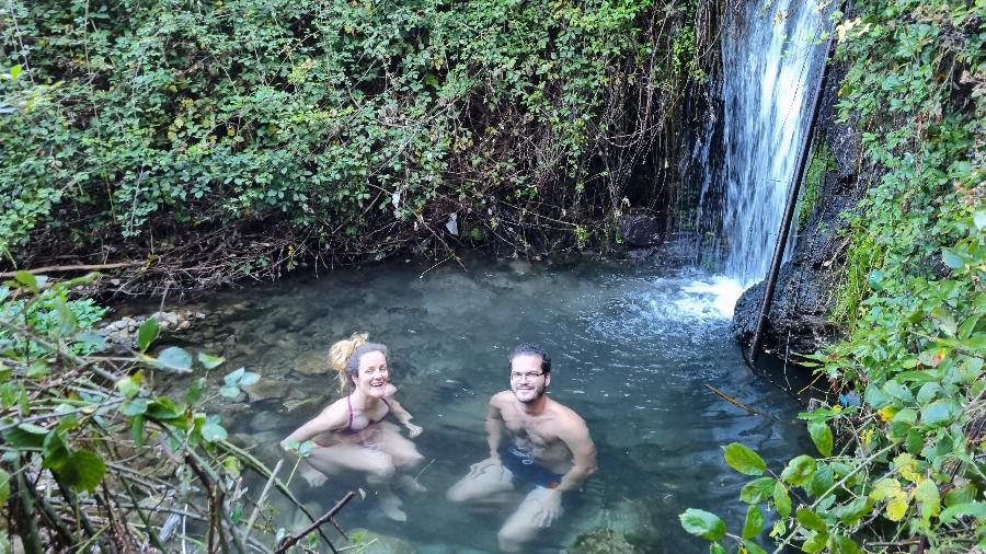 István Erdo descobriu durante sua caminhada uma cachoeira próximo de sua casa - Arquivo pessoal