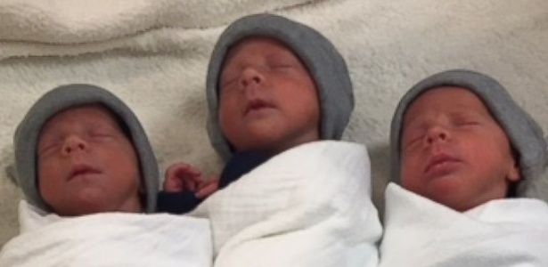 trigêmeos idênticos nascidos nos EUA - Reprodução/Greater Baltimore Medical Center - Reprodução/Greater Baltimore Medical Center