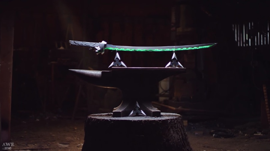 Na imagem, uma réplica da espada de Genji, personagem dos games - Reprodução