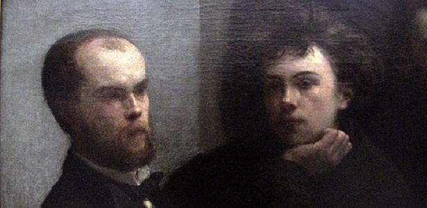 Pintura mostra os poetas franceses Paul Verlaine e Arthur Rimbaud - Reprodução - Reprodução