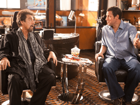 Al Pacino e Adam Sandler em cena de "Cada Um Tem a Gêmea Que Merece" - Reprodução