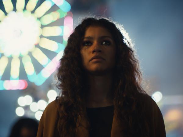 Zendaya como Rue em Euphoria, série da HBO