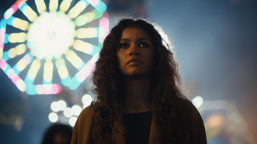 Zendaya como Rue em Euphoria, série da HBO - Divulgação