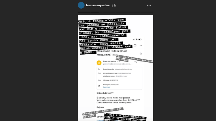 Bruna Marquezine em rede social - Reprodução - Reprodução