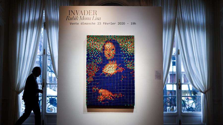  Mona Lisa feita com 330 cubos mágicos - Boulay Les Barres / Reuters