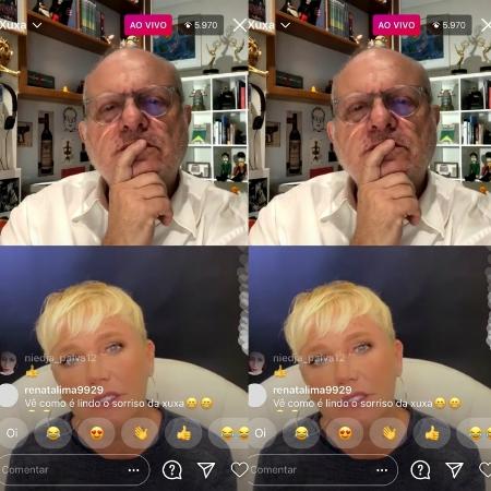 Xuxa e o jornalista Luis Erlanger - Reprodução Instagram