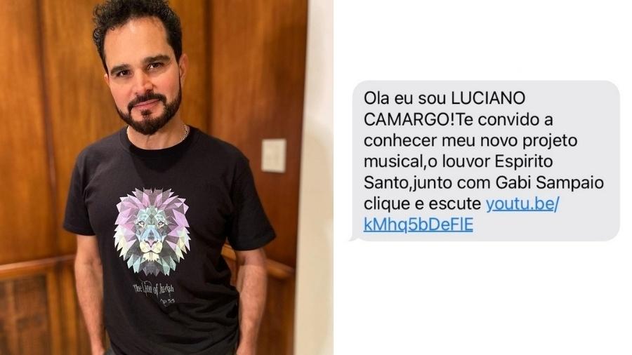 SMS com música de Luciano Camargo recebe críticas nas redes sociais - Reprodução/Twitter