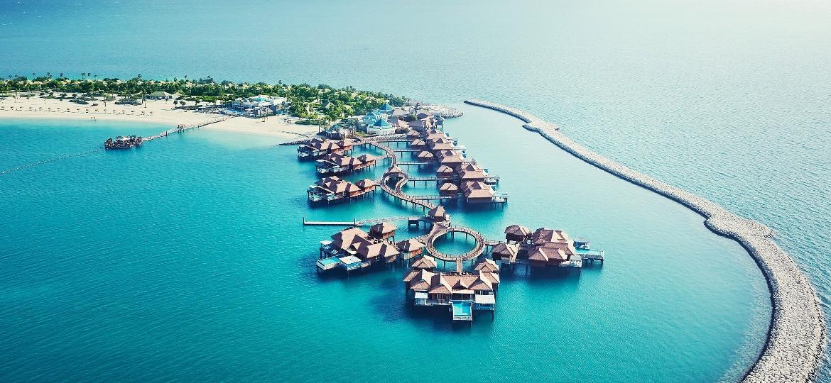 Vista aérea do Banana Island Resort Doha by Anantara - Divulgação