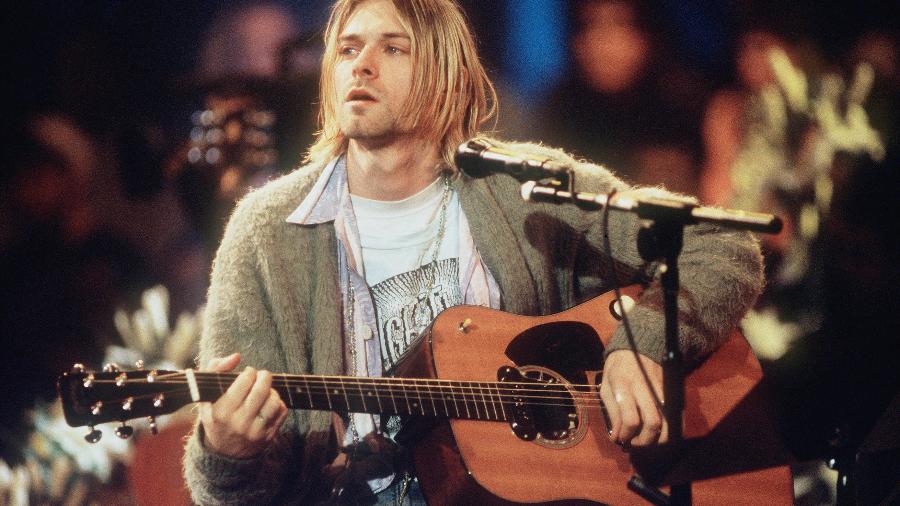 Kurt Cobain, no MTV Unplugged, em novembro de 1993 - Getty Images