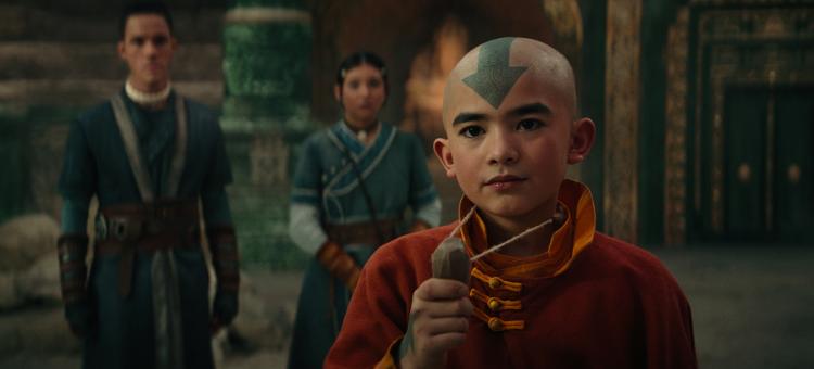 Aang e o Time Avatar em Avatar da Netflix