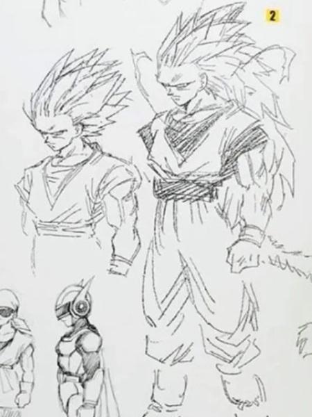 Design original entrega cabelo original do Super Saiyajin 3