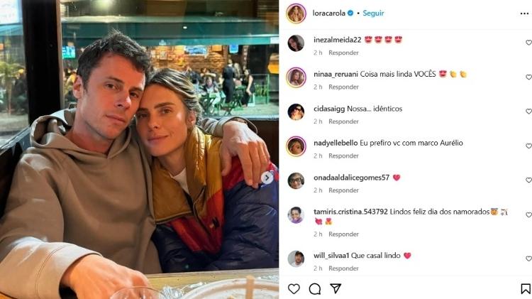 Carolina Dieckmann posta foto com marido e fã brinca que prefere Marco Aurélio, de 'Vale Tudo' Carolina Dieckmann posta foto com marido e fã brinca que prefere Marco Aurélio, de 'Vale Tudo'