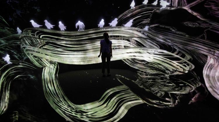 Instalação no museu japonês dedicado à arte psicodélica - Behrouz Mehri/AFP Photo  - Behrouz Mehri/AFP Photo 