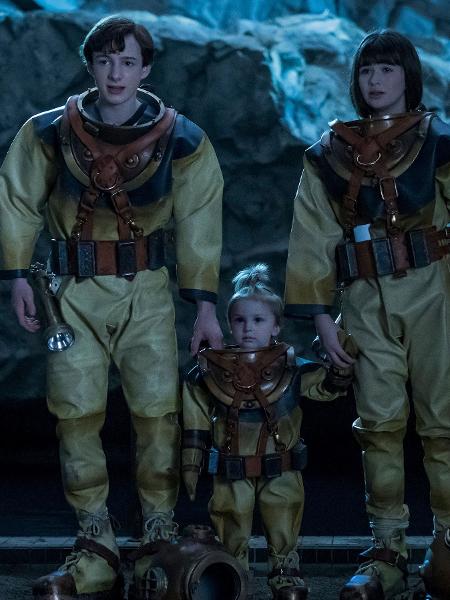 Violet, Klaus e Sunny Baudelaire na versão para TV de "Desventuras em Série" - Reprodução/Entertainment Weekly - Reprodução/Entertainment Weekly