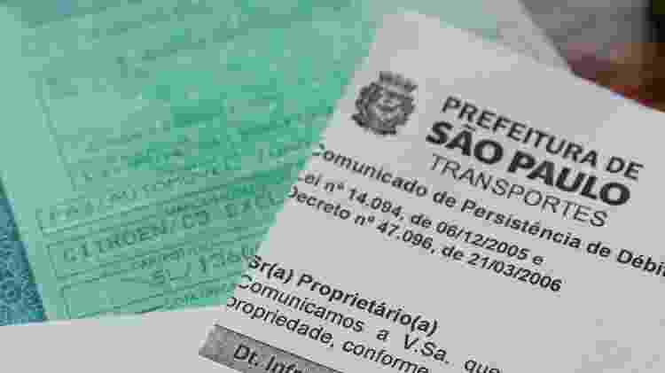 multa documento transferência veículo comunicado de venda multa de trânsito - Folhapress - Folhapress
