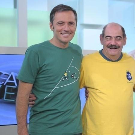 Vladir Lemos, na foto com Rivellino, assume o departamento de esportes da TV Cultura - TV Cultura