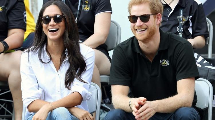 Harry e Meghan Markle foram fotografados juntos pela primeira vez no Invictus Games em 2017 - Getty Images - Getty Images