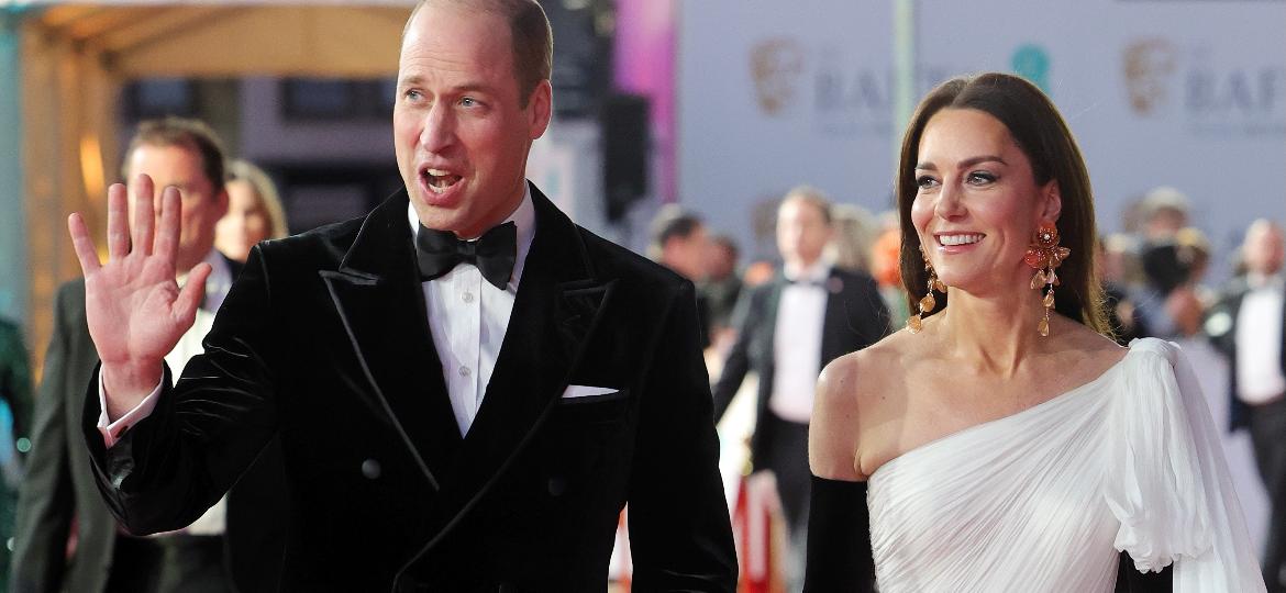 Kate Middleton e o príncipe William no British Academy of Film and Television Arts (BAFTA) - Chris Jackson/Getty Images