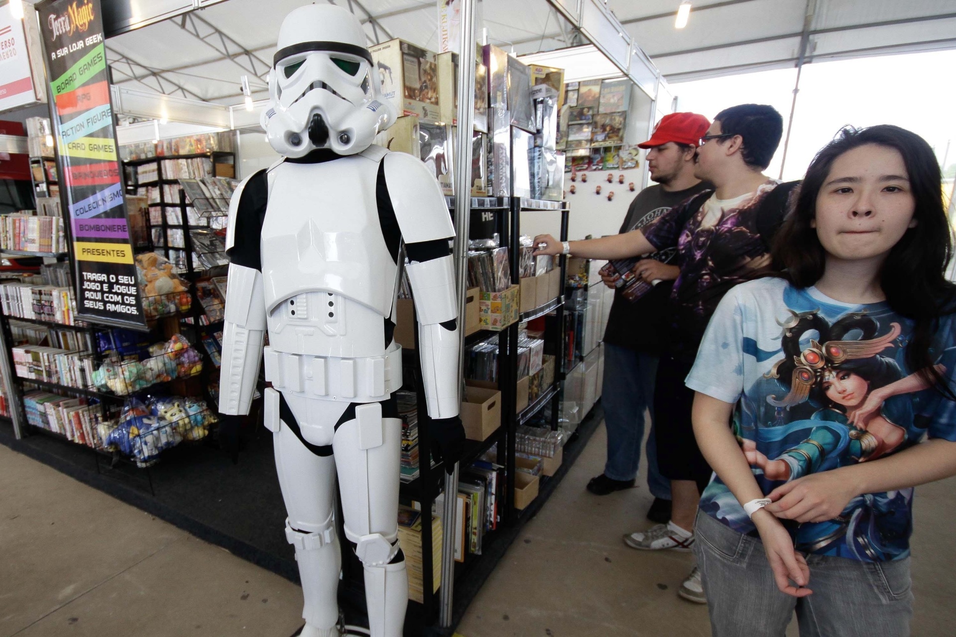 10.jul.2015 - Cosplay do Stormtrooper da tropa imperial do Star Wars - Newton Menezes/Futura Press/Folhapress