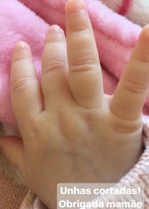 A mãozinha de Madalena, filha de Yanna Lavigne e Bruno Gissoni - Reprodução/Instagam - Reprodução/Instagam