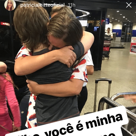 Ex-BBB Patrícia se emociona em reencontro com o filho no aeroporto - Reprodução/Instagram - Reprodução/Instagram