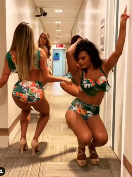 Bailarinas do Faustão arrasam com coreografia de "Terremoto", de Anitta e Kevinho - Reprodução/Instagram
