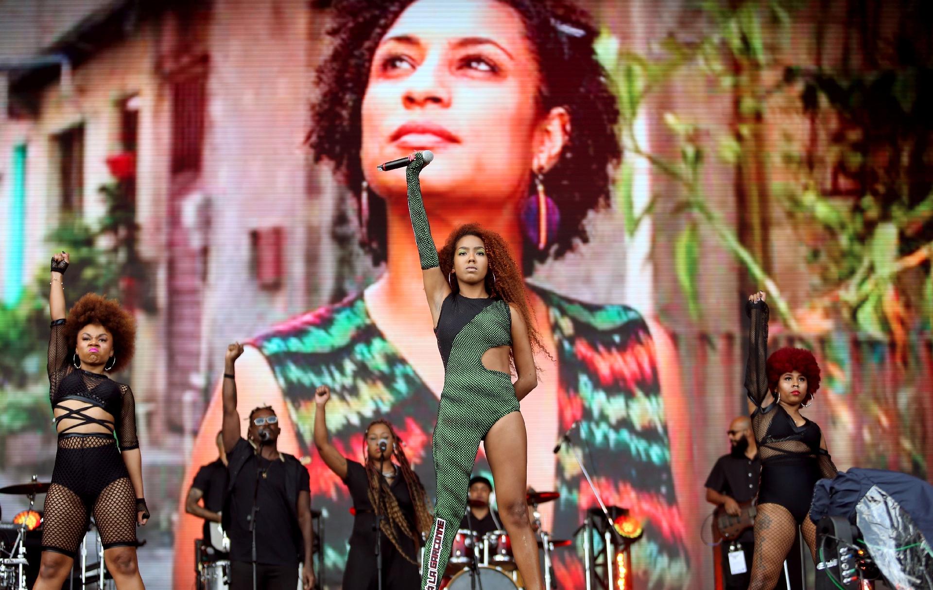 Lellê homenageia Marielle Franco durante show no Rock In Rio 2019 - WILTON JUNIOR/ESTADÃO CONTEÚDO