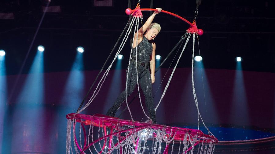 Pink durante show da turnê Beautiful Trauma na França - David Wolff-Patrick/Redferns