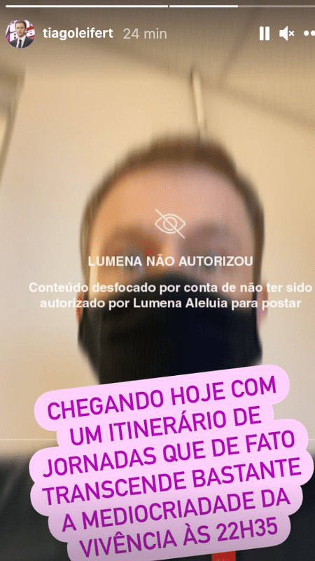 BBB 21: Tiago Leifert faz chacota com declaração de Lumena - Reprodução/Instagram - Reprodução/Instagram