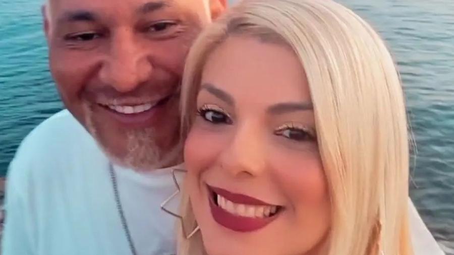 O cantor Chrigor e a noiva, Amanda Arantes - Reprodução/Instagram