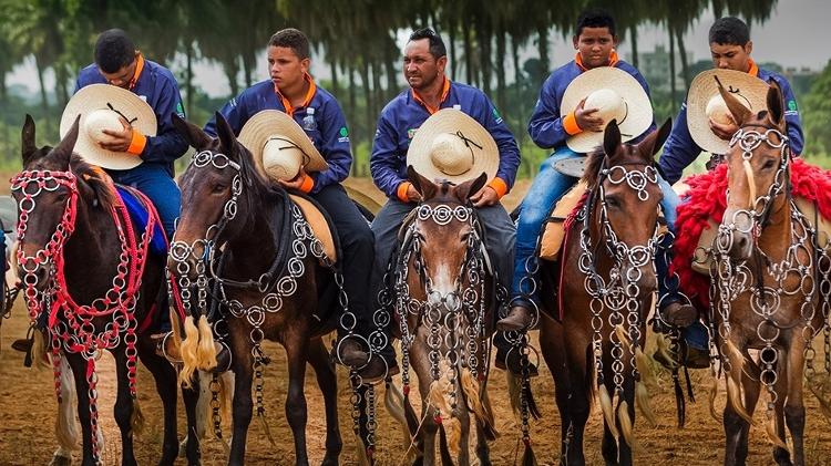Reza durante cavalgada em Canaã dos Carajás, Pará - Ricardo Teles - Ricardo Teles
