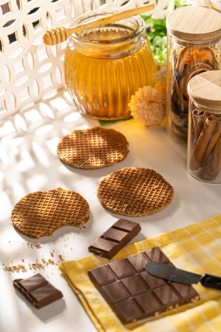 Stroopwafel, o waffle caramelado dos Países Baixos