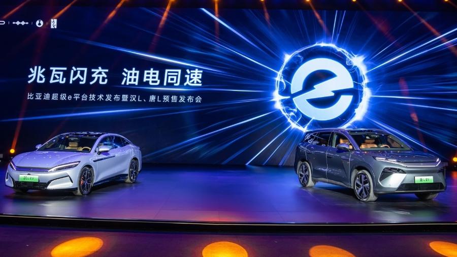 Novos BYD Han L e Tang L chegam às lojas chinesas no mês que vem, marcando pioneirismo Novos BYD Han L e Tang L chegam às lojas chinesas no mês que vem, marcando pioneirismo