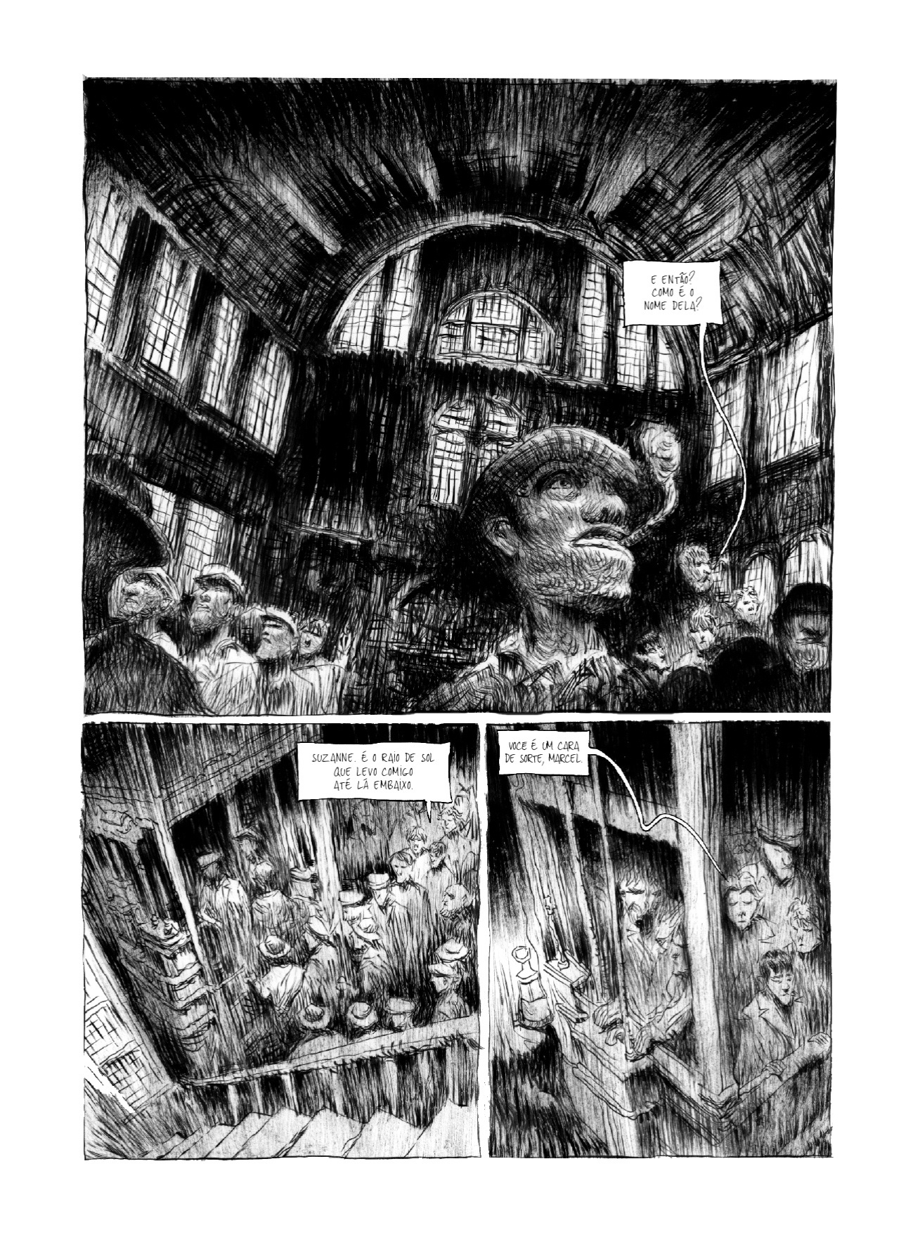 Página da HQ "Goela Negra", de Antoine Ozanan, ilustrada pelo brasileiro Lelis - Divulgação