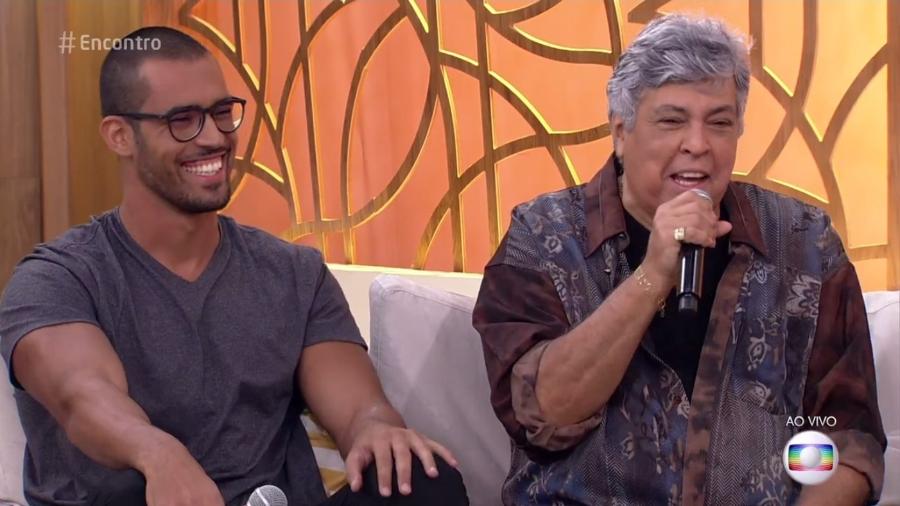 Rodrigo West participa do "Encontro" ao lado do pai, Sidney Magal - Reprodução/TV Globo