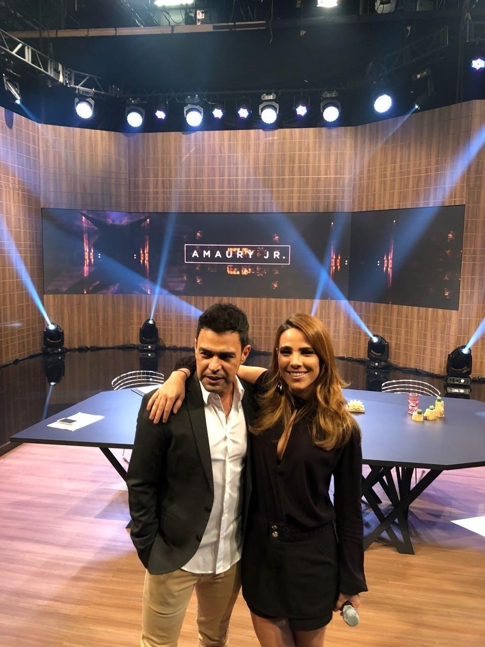 Zezé Di Camargo e Wanessa gravam programa de Amaury Jr - Divulgação