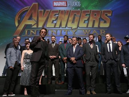 Robert Downey Jr faz discurso antes do lançamento do filme dos Vingadores - Jesse Grant/Getty Images