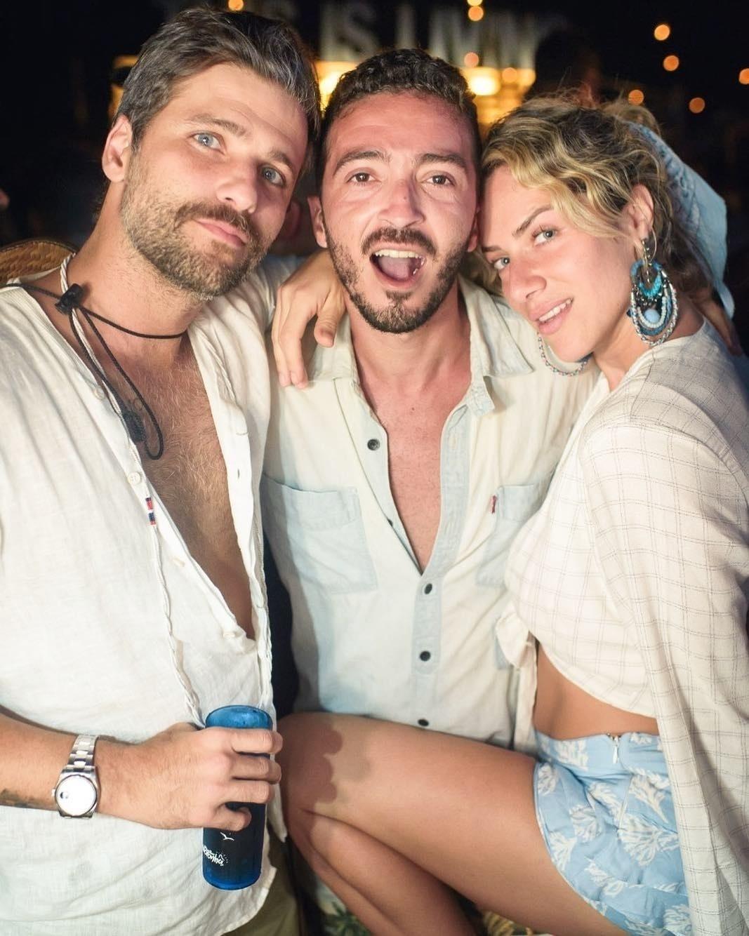 Felipe com Bruno Gagliasso e Giovanna Ewbank em Noronha - Reprodução/Instagram
