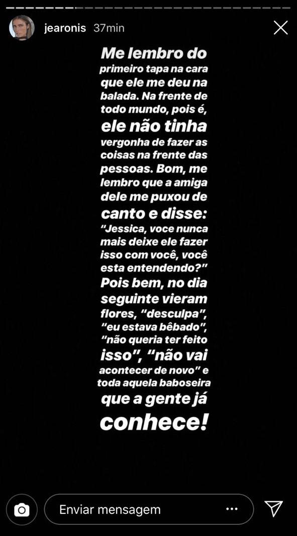 Stories @jearonis - Reprodução Instagram