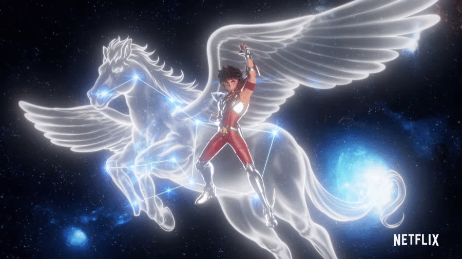 Cena do anime "SAINT SEIYA: Os Cavaleiros do Zodíaco" - Reprodução