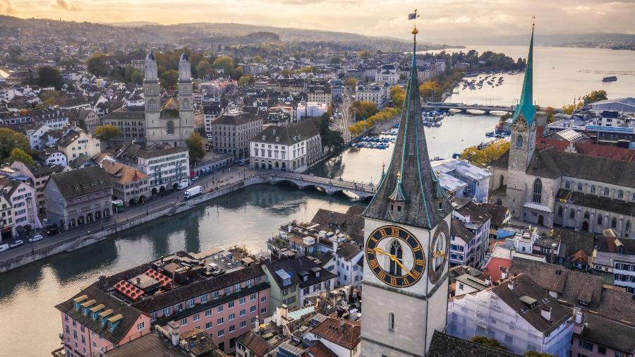 Zurique, na Suíça: País voltou a impor restrições de viagem para nações africanas e europeias - Getty Images/iStockphoto