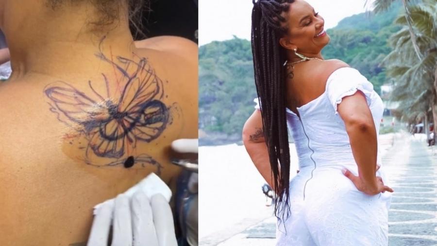 Solange Couto tinha uma tatuagem com as iniciais do ex-marido e a dela - Reprodução/Instagram
